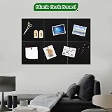 JMIATRY 6 Black Cork Board Tiles Large Square 30cm Self-Adhesive Wall Pin Board view 2