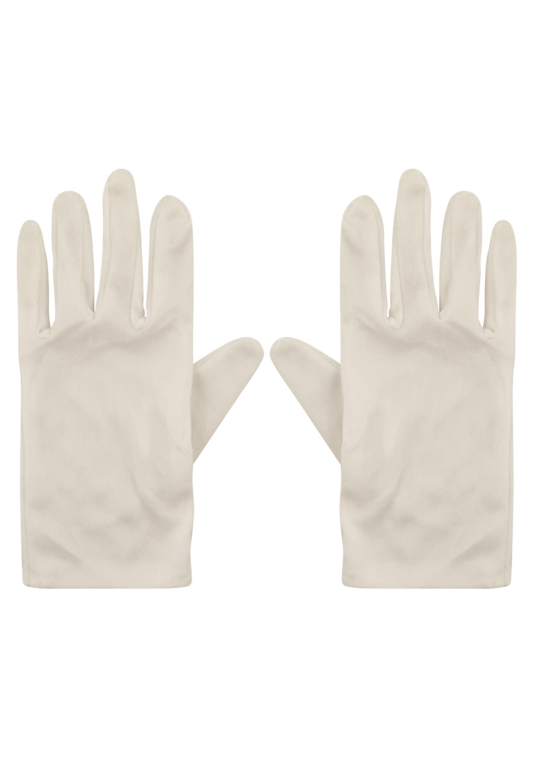 HENBRANDT White Adult Costume Gloves - Elegant Wrist Length Accessory for Fancy Dress, Theatre, Performances & Historical Reenactments - One Size