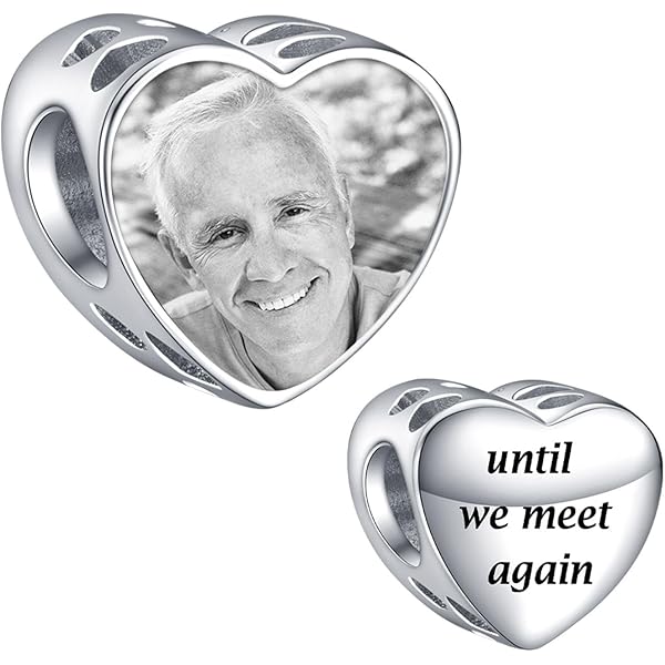 Annmors Personalizzato Photo Charms 925 Sterling Silver Per
