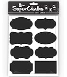 SuperChalks Premium Chalkboard Labels - Fantastic For Labeling Jars - 48 Pack