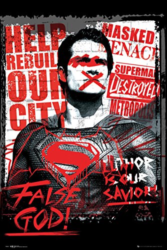 Batman Vs. Superman: Dawn Of Justice - Propaganda Movie Poster / Print (Superman - False God) (Size: 22" x 34")