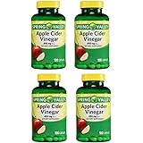 4 Pack Spring Valley Apple Cider Vinegar Dietary Supplement Capsules 450mg 100 ct per Bottle