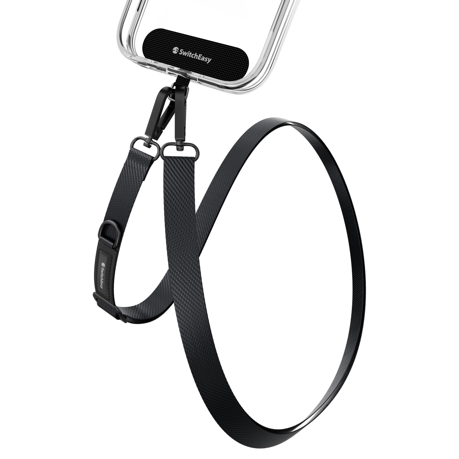 Photo 1 of SWITCHEASY 20mm Adjustable Crossbody Phone Strap Compatible with Most Phones, Anti-Theft & Ant-Drop, Hands Free for Phone Lanyard Crossbody with Strap Card Phone Tether Tab - EasyStrap (Dark Black)
