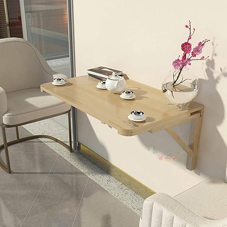 Amazon Com Solid Wood Wall Folding Table For Kitchen Balcony