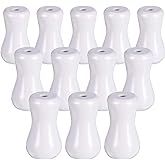 Boao 12 Pieces White Blind Pull Cord Knobs 1.26" x 0.75" | Wood Tassels Window Blinds Wooden Cord Tassels Hanging Ball Pulls for Curtain Craft, Smooth Finish Cord Pull Replacements