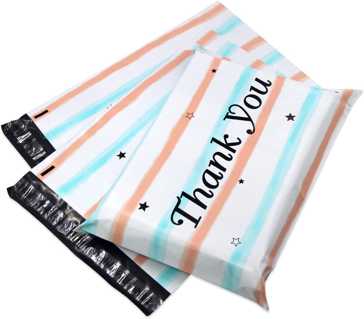 Thank You Shipping Bags Poly Mailer Bag Plastic Mailing Bag 100 Packs 10 X 13 Self Seal Adhesive for Business : Office Products
