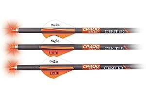 CenterPoint Archery CP400 Select 400-Grain 20_inch Carbon Arrows with Lighted Nocks AXCP4SLN3PK, Pack of 3