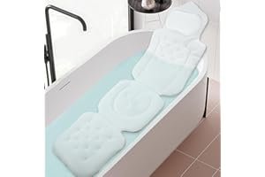 AOBIS Full Body Bath Pillow for Bathtub, Luxury Bathtub Pillows for Head and Neck Back Support, Bath Pillows for Tub Full Body, Luxury Bath Cushion for Tub, Thick Bathtub Cushion 51" x 16"