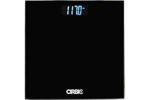 CIRBIC Talking Scales - Big Numbers and Clear Loud Voice Announcement of Weight (Black)