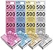 Tiger Chef Coat Check Tickets, Colored Paper Coat Room Check Tags, Tickets 3-Part, 500 Per Box (4, Set of Yellow Blue Pink and White)