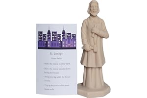 Zyntrifugal St Joseph Statue for Selling House Kit Saint Joseph Figurine with Instructtion Card Set Beige