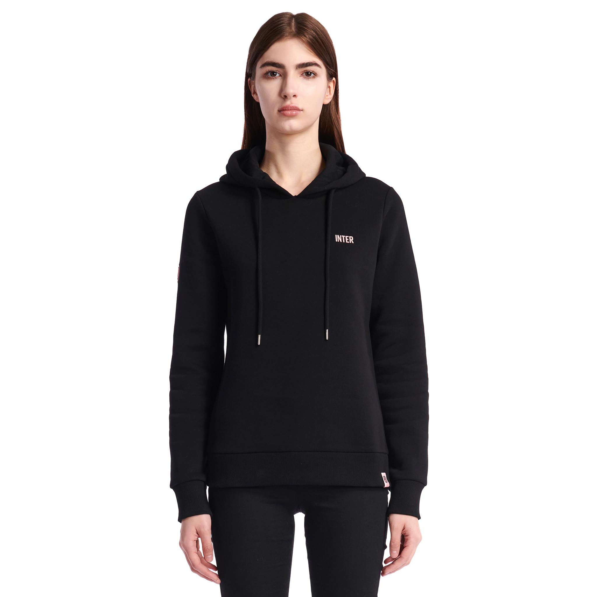 Inter Felpa Everyday Unisex Adult Hoodie, Official Product, Exclusive Back to Stadium Collection, 100% Cotton, Suitable for All Nerazzurri Fans, Black, S