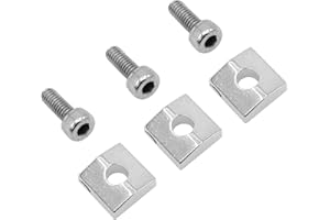 Soundspire 3-Pack Locking Nut Set - Zinc Alloy Clamp for Floyd Rose Tremolo Bridges (Silver with Hex Bolts)