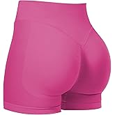 Beauty Women's 3.6" Athletic Seamless Scrunch Booty Shorts High Waist Lifting Butt Workout Gym Yoga Athletic Shorts