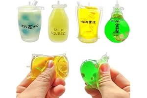 ROADOOR Bubble Tea Squeeze Toy, Milk Tea Cup Fidget Pinch Toys, Drinks Anxiety Relief Sensory Fidget Toy for Kids Boys Girls Random Style 2"