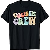 Vintage Cousin Crew T-Shirt: Classic Fit, Crew Neck, Short Sleeve for Casual Trips & Vacations