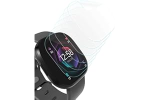 Sinoacc Screen Protector for Fitbit Versa 4 / Sense 2 / Versa 3 / Sense (6 Pack) Self-Healing TPU Film, Perfectly Fit, Anti-Bubble, HD Ultra-Thin, Easy Installation