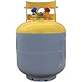Mastercool 66011 50 lb. Recovery Tank for R134a – Meets DOT and CAN/CSA Standards – Powder-Coated Steel, Includes Float Switch, No Refrigerant
