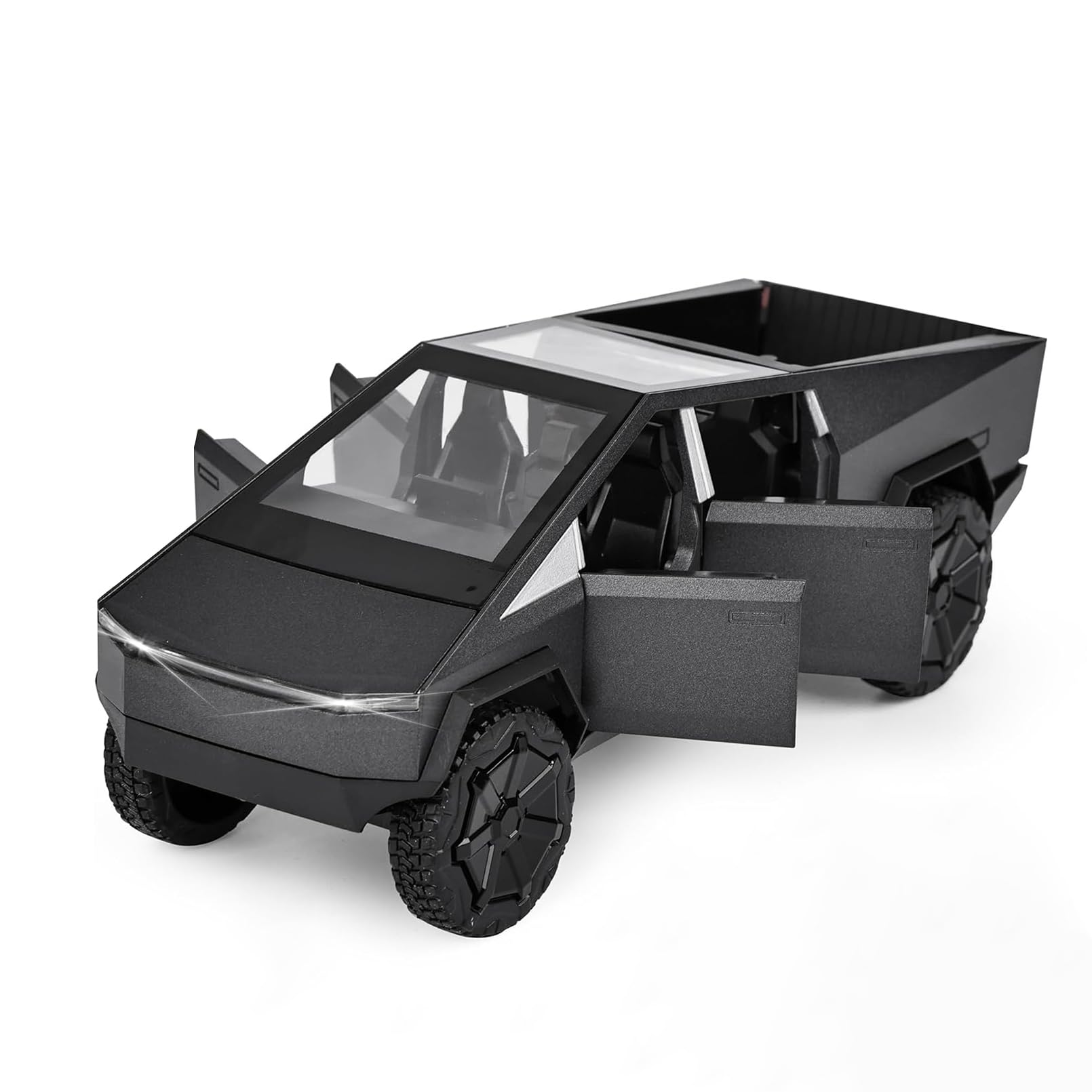 MODVKVK Tesla Truck 1:32 Model Car, Toy Trucks With Light & Music, Pull Back Function, Alloy Die-Cast, Great Mini Vehicle Toy for Children Ages 3 and Up and Car Collectors (Gray) — image 1