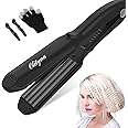 Olityna Crimper Hair Iron,1.5” Wide Ceramic Plates Texture Hair Crimper for Waver Volumizing Fluffy Hairstyle,with 5 Heat Settings & 60 Min Auto Off(Black)