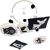 Vlokup Montessori Mobile, Black and White Mobile for Baby, Woodland Baby Crib Mobile for Boys Girls, Neutral Nursery Mobile High Contrast Mobile for Pack N Play, Nursery Decor Woodland