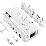 Hoenjuno 230W Voltage Converter 220V to 110V for