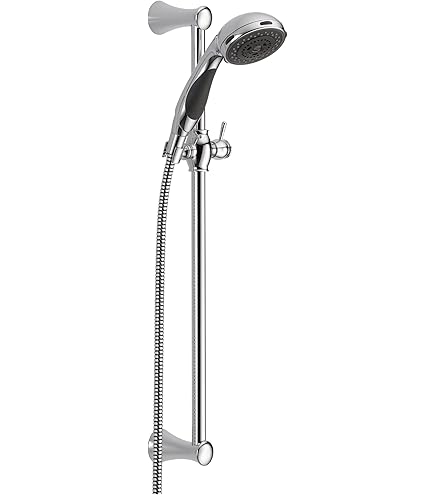 Delta Faucet 51552-SS Barra Doccia Con Soffione Regolabile - Acciaio Inox - Autopulente H2Okinetic