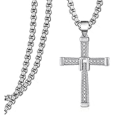 Zaruiqun Cross Necklace 925 Sterling Silver Movie Peripheral Jewelry Movie Fans Gift for Men