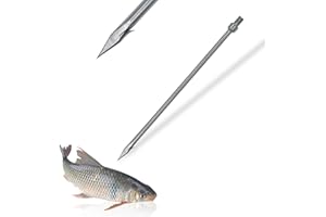 Dutiplus Large Fishing Harpoon 1~11 Prong Barded Stainless Steel Hunting Fish Gig Gaff Fork Hook with 8mm Screw for Catching Big Fish Mole Big Bullfrog