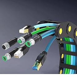 BOUUNCIY M12 4 Pin D Code Female to RJ45 Industrial