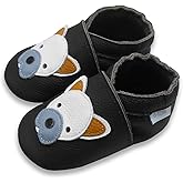 Basrakids Baby Shoes Leather Moccasins Baby Girls Boys Slippers-Soft Sole Non-Skid Lightweight Infant Toddler First Walking Shoes