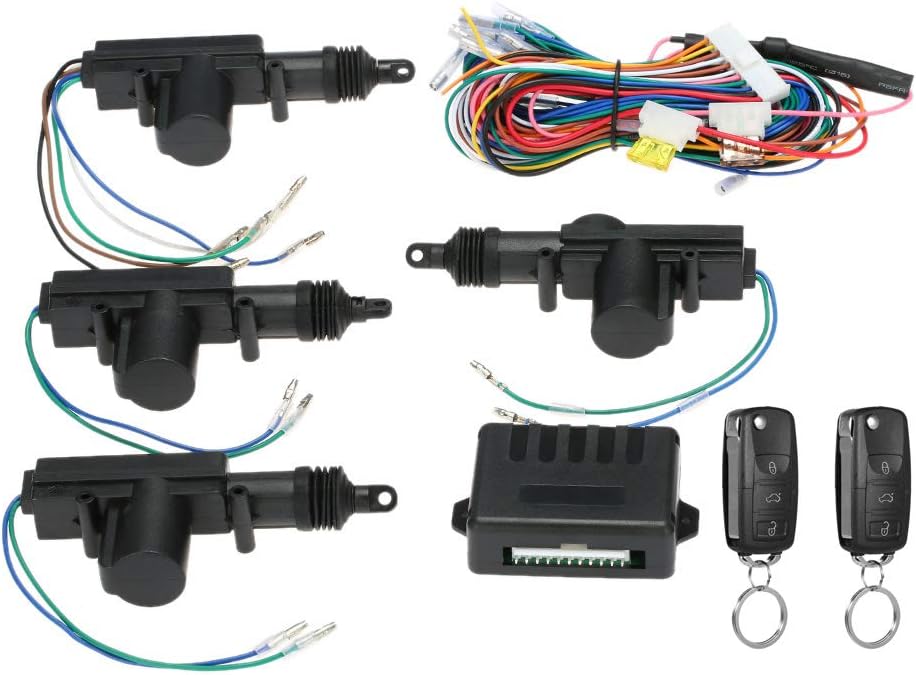 VISLONE Universal Car Door Lock Keyless Entry System Remote Central Control Locking Kit with Trunk Release Button