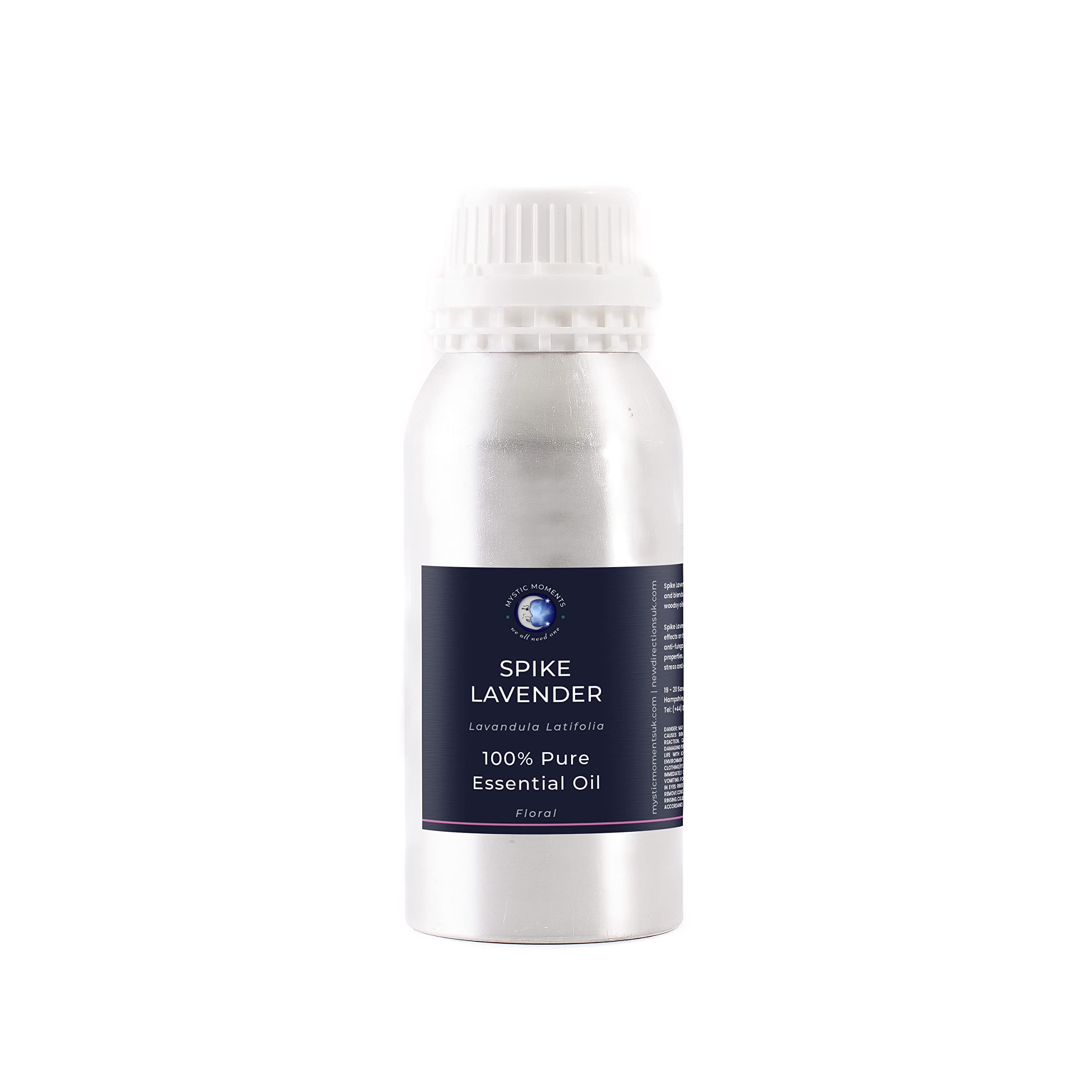 Mystic Moments | Spike Lavender Essential Oil 500g (Lavandula latifolia) | Fresh Camphoraceous Floral Aroma | Uplifting & Clarifying Scent for Diffusers and Aromatherapy
