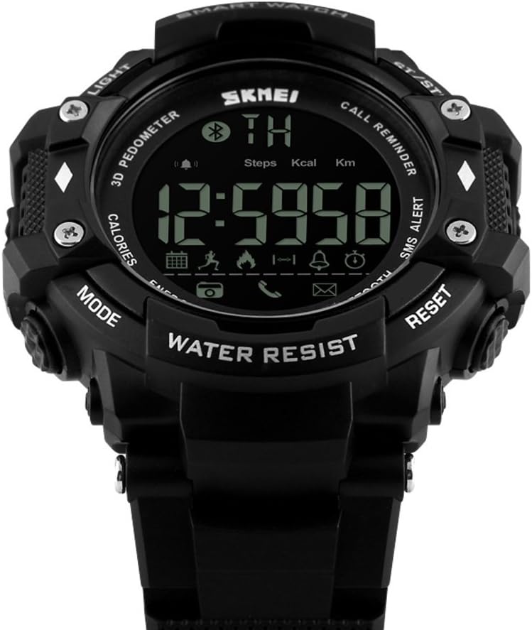 Men's Large dial/Outdoor Sports Step Counter Table/Remote Control Picture Smart Watches-C