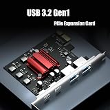 GLOTRENDS U3044AC 4-Port PCIe USB Expansion Card 2 USB-C 2 USB-A 5Gbps view 2