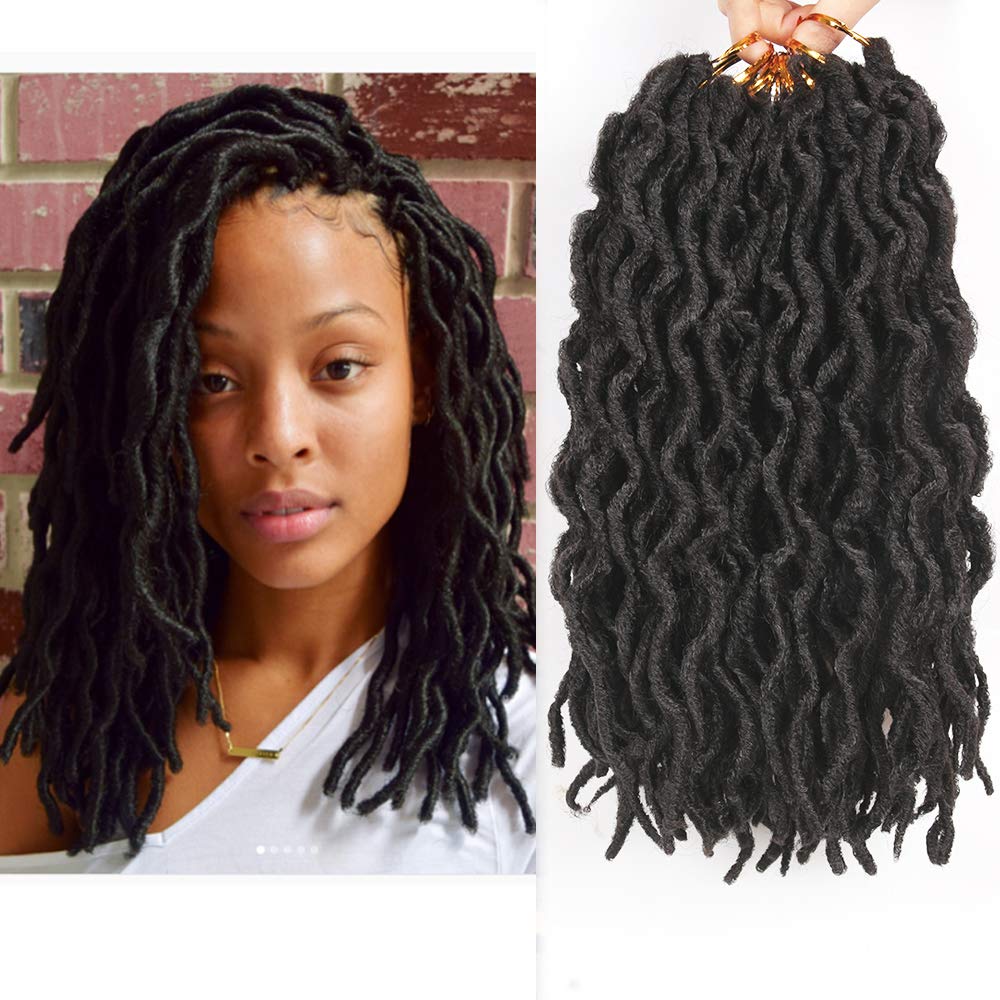 Faux Locs Crochet Braids 12inch 6packs/Lot Bo Faux Locs Crochet Hair Curly Dreadlocks Synthetic Braiding Hair Extensions (20 Roots/Pack) #2