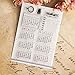 DzdzCrafts Calendar Planner DIY Clear Stamps for Card Making Scrapbooking Album Journal