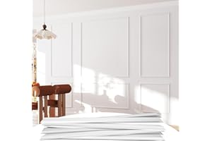 JSIWOTH Peel and Stick Wall Molding Kit Set of 6 Frames, Premade Wainscoting Panels for Interior Wall Decor, Molding Trim for Living Room Bedroom Corridor Home Accent Walls Panel