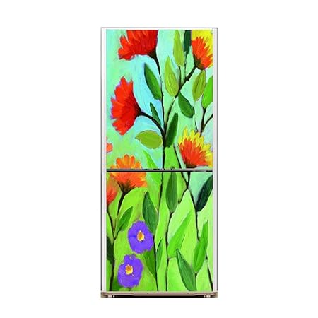 XIAOMAN Pegatinas de Nevera de Cocina Diversas Flores HD Cubierta ...