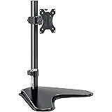 MOUNTUP Single Monitor Stands - Free Standing VESA Monitor Desk Mount fits 13 to 32 inch Computer Screen with Height Adjustab