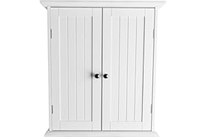 OUR MODERN SPACE Modern Bathroom Wall Cabinet with Adjustable Shelf - Full Sized Wall Mounted Cabinets - Utility Medicine Cabinet for Kitchen Laundry Room - Wooden Storage Over Sink Toilet