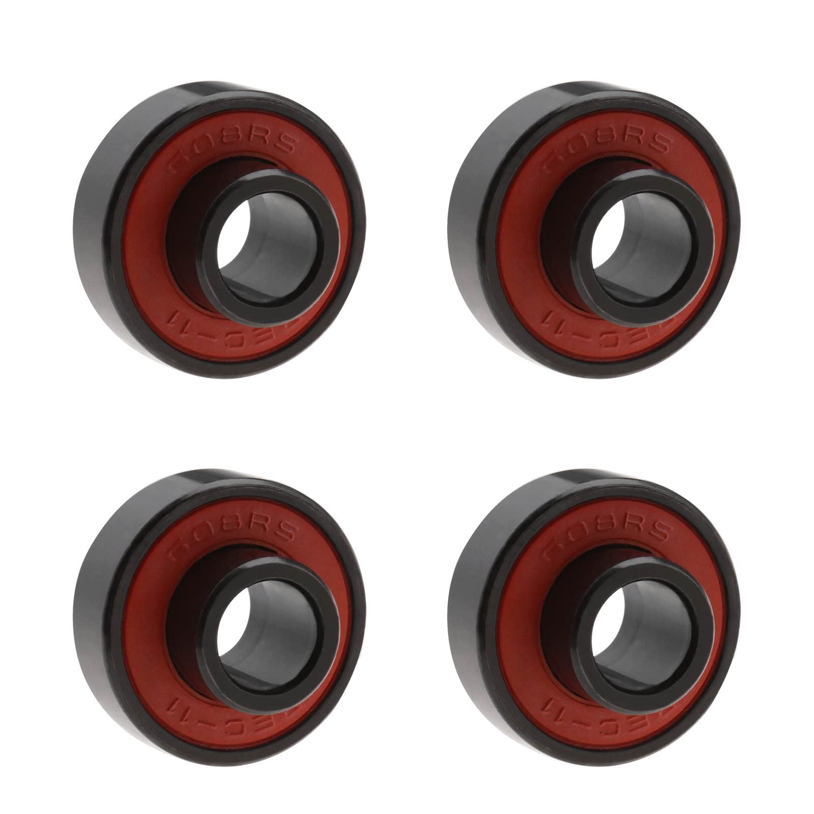 OTOTEC 4PCS 608-2RS Integrated Bearing High Speed Low Noise for Skateboards Roller Skates 22mm Outer Diameter 8mm Inner Diameter Red