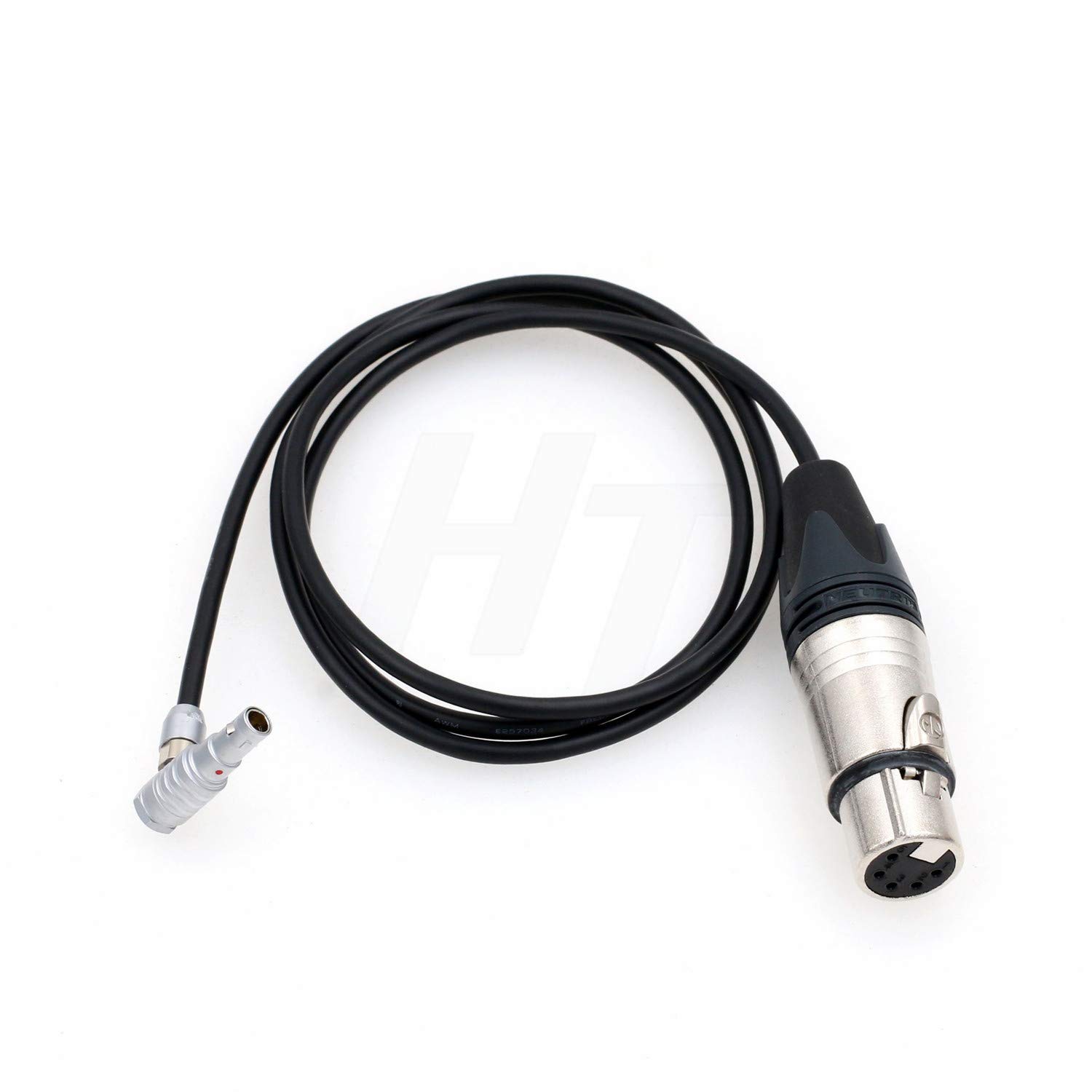 HangTon XLR 5 Pin Female Right Angle 00B 5 Pin Audio Input Cable for ARRI Alexa Mini and Z Cam Camera (xlr to RA 5pin)