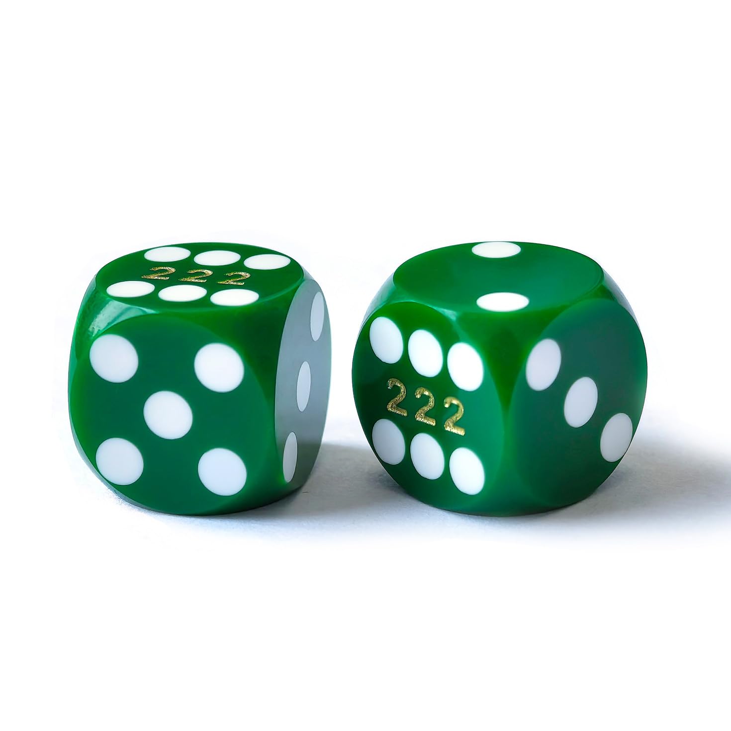 Bescon Colorful Solid Professional Precision Dice Round Corner 9/16" (14.3mm), Solid Colors Precision Backgammon Dice 14.3MM(Solid Green) โ image 1