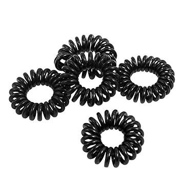 Vikenner 100 Pcs Spiral Elastic Hair Bobbles Bands Telephone Cord
