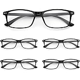 MMOWW Oversized Square Reading Glasses Fashion Cute Blue Light Blocking Computer Readers for Women 3 Pack