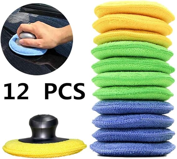 ZUKABMW Car Polish Applicator Pads, Car beauty waxing sponge round
