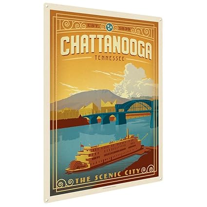 Amazon Com Anderson Design Group Chattanooga Tn 18 X24 Metal