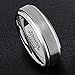 Tungsten Ring Mens Wedding Band 4mm/6mm/8mm Black/Rose Gold Plated Matte Finish Brushed Polish/Beveled/Edge Comfort Fit