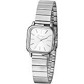 Avaner Women's Square Bracelet Watches: Stainless Steel Strap Analog Quartz Simple Design Elegant Wrist Watches